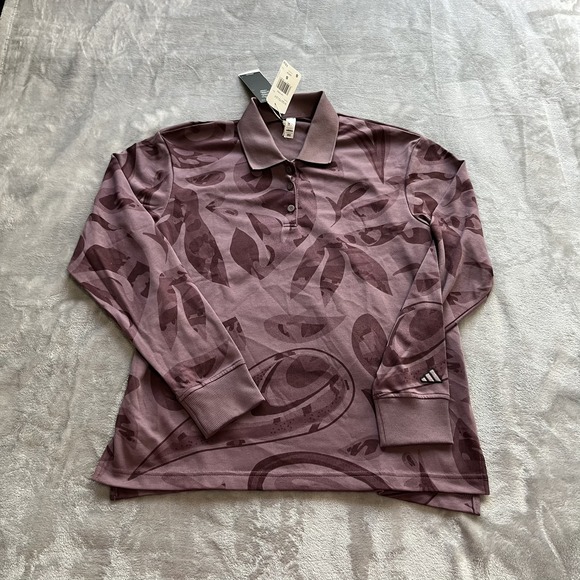 Adidas Shirt Womens‎ Small Go-To LS P Long Sleeve Polo Golf Athletic IX8741